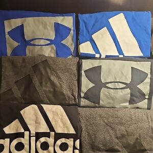 Under Armour Blue and Gray Long Sleeve Tees